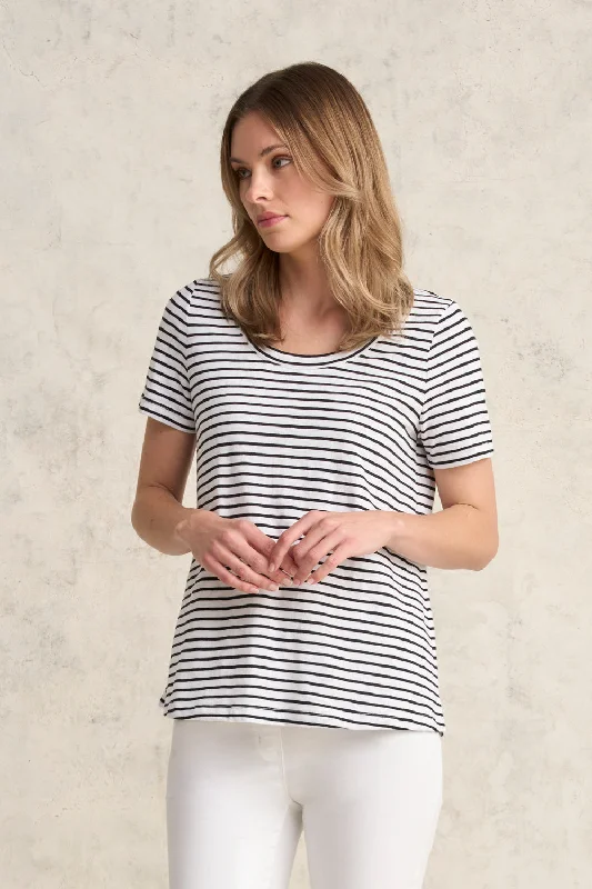 Organic Cotton T-Shirt - White Stripe