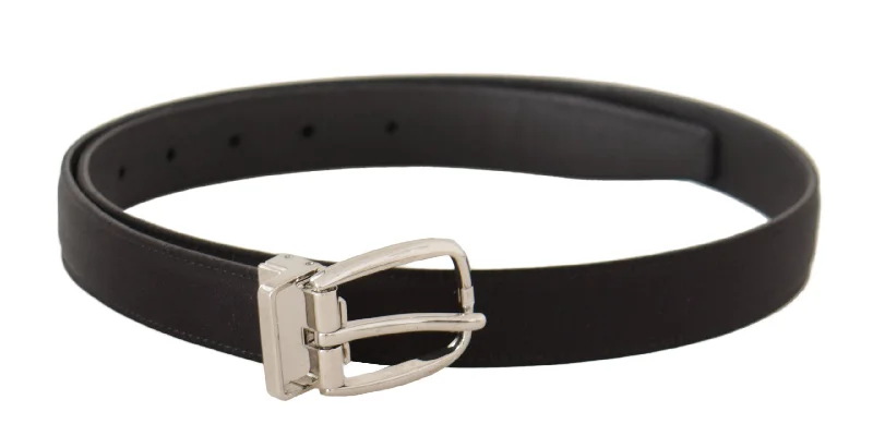 Dolce & Gabbana Elegant  Leather-Canvas Designer Men's Belt