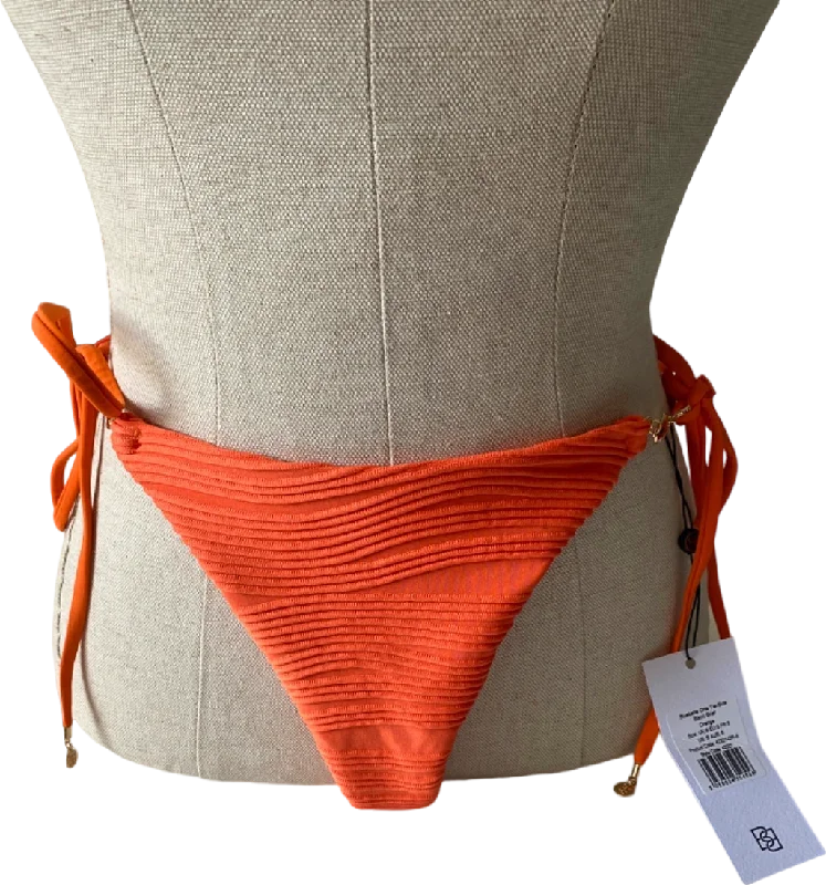 Bluebella Orange Orla Tie-Side Bikini Brief UK S