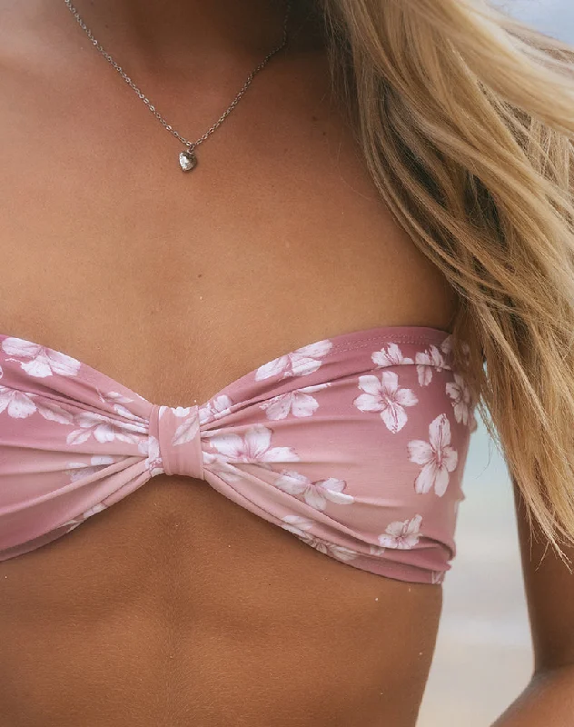 Samara Bikini Top in Hibiscus Floral