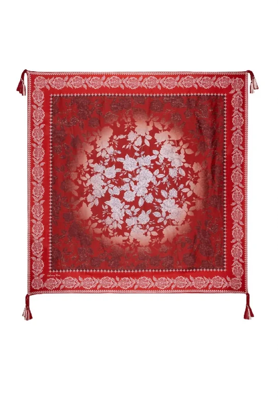 Women's Zwina Silk Scarf In Red