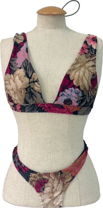 Zimmermann Multicolour Floral Bikini Set Size UK 6