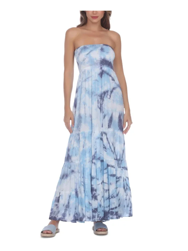 Womens Tie-Dye Maxi Cover-Up